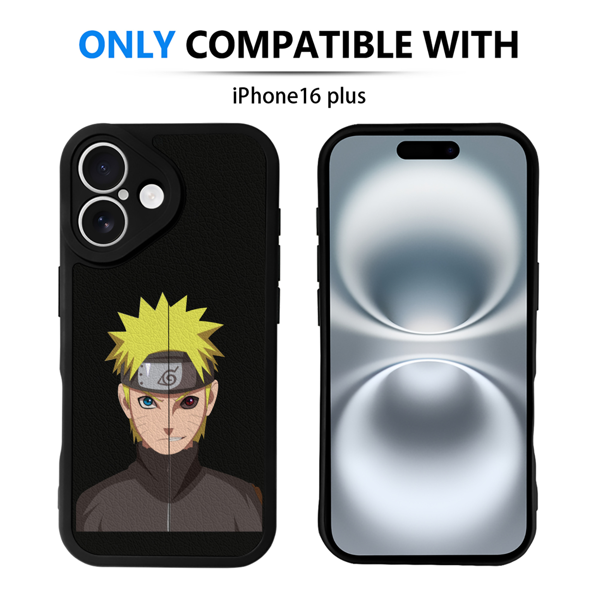 （画像用） NARUTO -ナルト- うずまき ナルト Uzumaki Naruto 【iPhone 16シリーズ対応】シリコンスマホケース（レザー調） 材質：シリコン